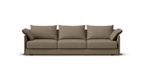 SOFÁ SENSO BASE A SUELO. BRAZO BAJO. ASIENTO CON VARIOS COJINES — simulación de color del tapizado Crevin Sublim 75. Color orientativo.
