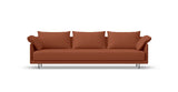 SOFÁ SENSO BASE SUSPENDIDA. BRAZO BAJO. ASIENTO CON COJÍN ÚNICO — simulación de color del tapizado Crevin Sublim 26. Color orientativo.