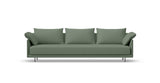 SOFÁ SENSO BASE SUSPENDIDA. BRAZO BAJO. ASIENTO CON COJÍN ÚNICO — simulación de color del tapizado Crevin Sublim 34. Color orientativo.