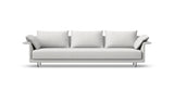 SOFÁ SENSO BASE SUSPENDIDA. BRAZO EN L. ASIENTO CON COJÍN ÚNICO — simulación de color del tapizado Crevin Sublim 01. Color orientativo.