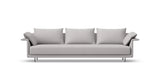 SOFÁ SENSO BASE SUSPENDIDA. BRAZO EN L. ASIENTO CON COJÍN ÚNICO — simulación de color del tapizado Crevin Sublim 07. Color orientativo.