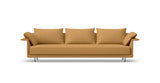 SOFÁ SENSO BASE SUSPENDIDA. BRAZO EN L. ASIENTO CON COJÍN ÚNICO — simulación de color del tapizado Crevin Sublim 16. Color orientativo.