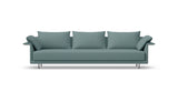 SOFÁ SENSO BASE SUSPENDIDA. BRAZO EN L. ASIENTO CON COJÍN ÚNICO — simulación de color del tapizado Crevin Sublim 40. Color orientativo.