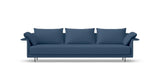 SOFÁ SENSO BASE SUSPENDIDA. BRAZO EN L. ASIENTO CON COJÍN ÚNICO — simulación de color del tapizado Crevin Sublim 43. Color orientativo.