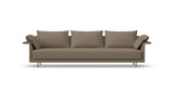 SOFÁ SENSO BASE SUSPENDIDA. BRAZO EN L. ASIENTO CON COJÍN ÚNICO — simulación de color del tapizado Crevin Sublim 75. Color orientativo.