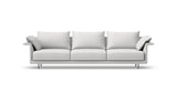 SOFÁ SENSO BASE SUSPENDIDA. BRAZO EN L. ASIENTO CON VARIOS COJINES — simulación de color del tapizado Crevin Sublim 01. Color orientativo.