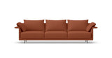 SOFÁ SENSO BASE SUSPENDIDA. BRAZO EN L. ASIENTO CON VARIOS COJINES — simulación de color del tapizado Crevin Sublim 26. Color orientativo.