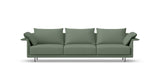 SOFÁ SENSO BASE SUSPENDIDA. BRAZO EN L. ASIENTO CON VARIOS COJINES — simulación de color del tapizado Crevin Sublim 34. Color orientativo.