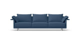 SOFÁ SENSO BASE SUSPENDIDA. BRAZO EN L. ASIENTO CON VARIOS COJINES — simulación de color del tapizado Crevin Sublim 43. Color orientativo.