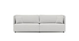 SOFÁ SERENE 108, BRAZO ALTO, BASE A SUELO — simulación de color del tapizado Crevin Sublim 01. Color orientativo.