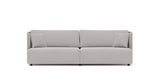SOFÁ SERENE 108, BRAZO ALTO, BASE A SUELO — simulación de color del tapizado Crevin Sublim 07. Color orientativo.