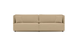 SOFÁ SERENE 108, BRAZO ALTO, BASE A SUELO — simulación de color del tapizado Crevin Sublim 19. Color orientativo.
