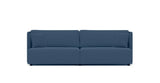 SOFÁ SERENE 108, BRAZO ALTO, BASE A SUELO — simulación de color del tapizado Crevin Sublim 43. Color orientativo.