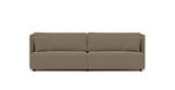 SOFÁ SERENE 108, BRAZO ALTO, BASE A SUELO — simulación de color del tapizado Crevin Sublim 75. Color orientativo.