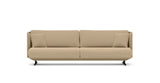 SOFÁ SERENE 108, BRAZO ALTO, BASE SUSPENDIDA — simulación de color del tapizado Crevin Sublim 19. Color orientativo.