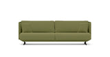 SOFÁ SERENE 108, BRAZO ALTO, BASE SUSPENDIDA — simulación de color del tapizado Crevin Sublim 30. Color orientativo.