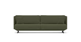 SOFÁ SERENE 108, BRAZO ALTO, BASE SUSPENDIDA — simulación de color del tapizado Crevin Sublim 32. Color orientativo.