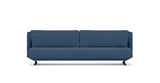 SOFÁ SERENE 108, BRAZO ALTO, BASE SUSPENDIDA — simulación de color del tapizado Crevin Sublim 43. Color orientativo.