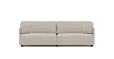 SOFÁ SERENE 108, BRAZO BAJO, BASE A SUELO — simulación de color del tapizado Crevin Sublim 05. Color orientativo.