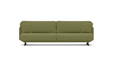SOFÁ SERENE 108, BRAZO BAJO, BASE SUSPENDIDA — simulación de color del tapizado Crevin Sublim 30. Color orientativo.