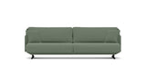 SOFÁ SERENE 108, BRAZO BAJO, BASE SUSPENDIDA — simulación de color del tapizado Crevin Sublim 34. Color orientativo.