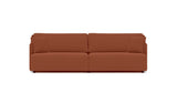 SOFÁ SERENE 98, BRAZO BAJO, BASE A SUELO — simulación de color del tapizado Crevin Sublim 26. Color orientativo.