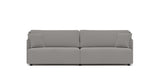 SOFÁ SERENE 98, BRAZO BAJO, BASE A SUELO — simulación de color del tapizado Crevin Sublim 54. Color orientativo.