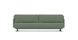 SOFÁ SERENE 98, BRAZO BAJO, BASE SUSPENDIDA — simulación de color del tapizado Crevin Sublim 34. Color orientativo.
