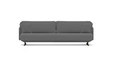 SOFÁ SERENE 98, BRAZO BAJO, BASE SUSPENDIDA — simulación de color del tapizado Crevin Sublim 52. Color orientativo.