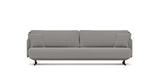 SOFÁ SERENE 98, BRAZO BAJO, BASE SUSPENDIDA — simulación de color del tapizado Crevin Sublim 54. Color orientativo.