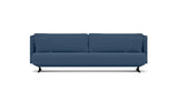 SOFÁ SERENE 98, BRAZO ALTO, BASE SUSPENDIDA — simulación de color del tapizado Crevin Sublim 43. Color orientativo.