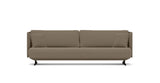 SOFÁ SERENE 98, BRAZO ALTO, BASE SUSPENDIDA — simulación de color del tapizado Crevin Sublim 75. Color orientativo.