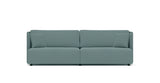 SOFÁ SERENE 98, BRAZO ALTO, BASE A SUELO — simulación de color del tapizado Crevin Sublim 40. Color orientativo.