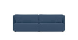 SOFÁ SERENE 98, BRAZO ALTO, BASE A SUELO — simulación de color del tapizado Crevin Sublim 43. Color orientativo.
