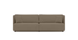 SOFÁ SERENE 98, BRAZO ALTO, BASE A SUELO — simulación de color del tapizado Crevin Sublim 75. Color orientativo.