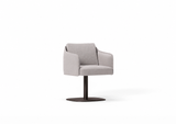 Silla Serene base suspendida plana de Joquer. Simulación orientativa del color Crevin Sublim 07 a partir de fotografía de referencia.