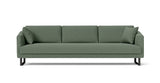 SOFÁ VENICE, BASE SUSPENDIDA U — simulación de color del tapizado Crevin Sublim 34. Color orientativo.