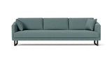 SOFÁ VENICE, BASE SUSPENDIDA U — simulación de color del tapizado Crevin Sublim 40. Color orientativo.