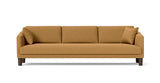 SOFÁ VENICE, BASE SUSPENDIDA, PATAS MADERA — simulación de color del tapizado Crevin Sublim 16. Color orientativo.