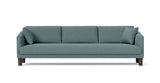 SOFÁ VENICE, BASE SUSPENDIDA, PATAS MADERA — simulación de color del tapizado Crevin Sublim 40. Color orientativo.