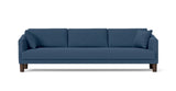 SOFÁ VENICE, BASE SUSPENDIDA, PATAS MADERA — simulación de color del tapizado Crevin Sublim 43. Color orientativo.