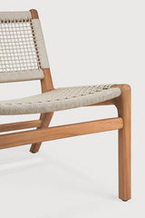 Sillón de jardín Jack Woven Ethnicraft, Teca / Beige, detalle