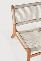 Sillón de jardín Jack Woven Ethnicraft, Teca / Beige, detalle