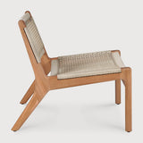 Sillón de jardín Jack Woven Ethnicraft, Teca / Beige, vista lateral