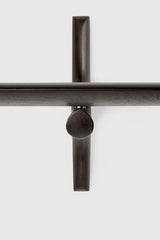 Estantería de pared PI horizontal Ethnicraft, Caoba teñida de marrón oscuro, 100x35x28h cm, detalle