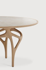 Mesa Cena de Ethnicraft · Cuarcita beige / base Roble · Plano · Ø150x76h cm · detalle 1