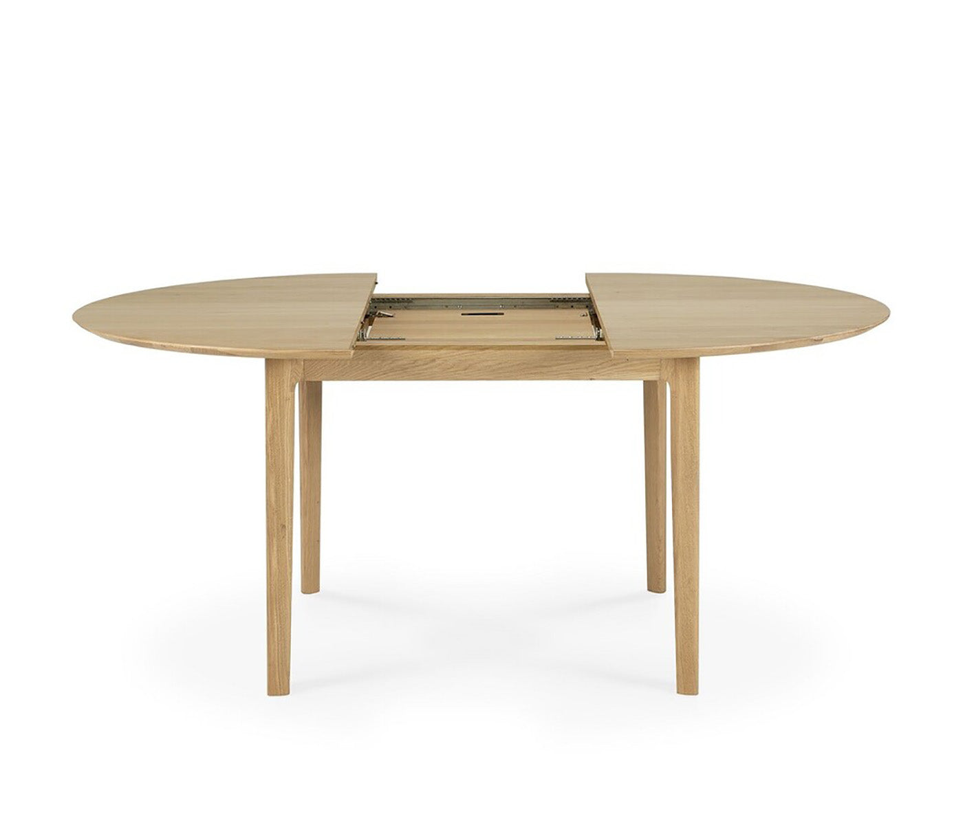 Mesa redonda extensible Zafiro-R de diseño madera diferentes tamaños y  acabados