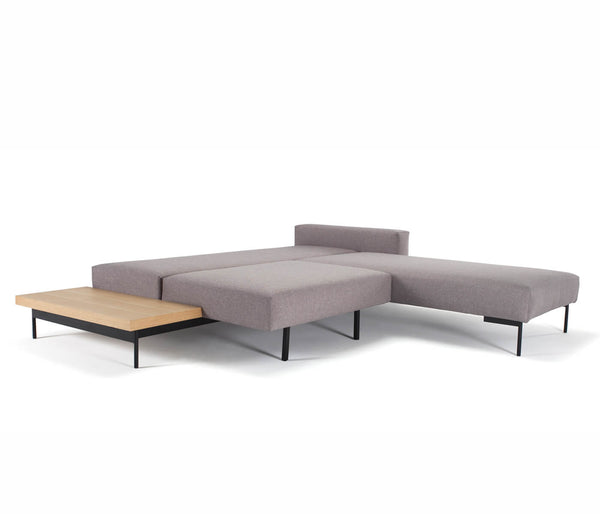 Sofá cama con chaiselongue Bragi con mesa-Innovation - Galeahome