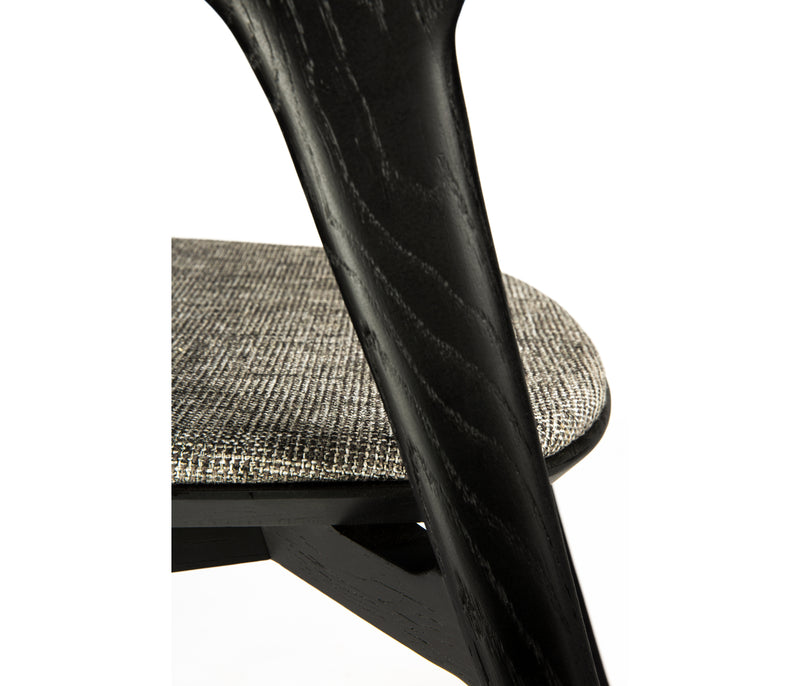 galeahome.myshopify.com Ethnicraft Silla de comedor Bok negra tapizada en piel color gris